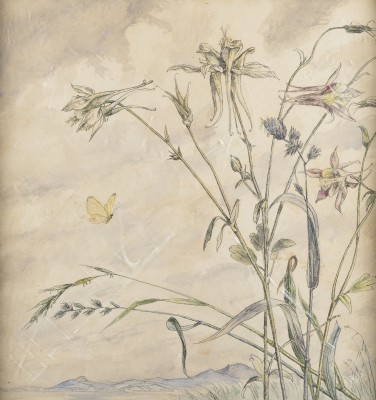 Auktion <br>FELDBLUMEN VOR BERGLANDSCHAFT