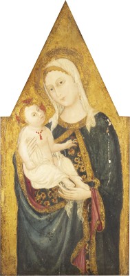 Auction <br>MADONNA MIT KIND (ZENTRALES ALTARFLÜGELGEMÄLDE)