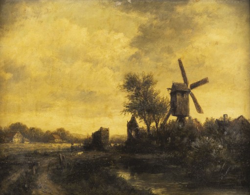 Auktion <br>LANDSCHAFT MIT WINDMÜHLE