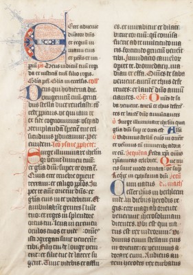 Auction <br>EINZELSEITE AUS EINEM MISSALE 'ECCE ADVENIT DOMINATOR DOMINUS'