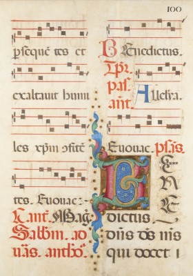 Auction <br>ANTIPHONAR-EINZELSEITE MIT ORNAMENTINITALE 'B'