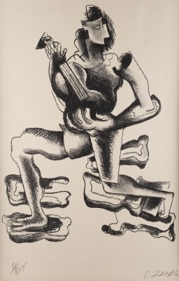 Auction <br>PAAR LITHOGRAFIEN ('DER LAUTENSPIELER' / GITARRENSPIELER)