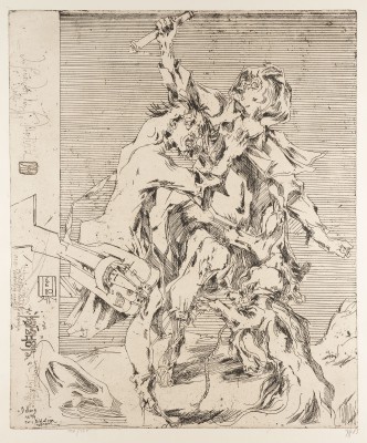 Bild 'ZWEI RAUFENDE BETTLER, NACH BELLANGE' (1983)