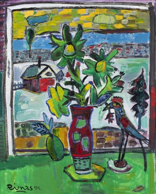 Bild 'LANDSCHAFT MIT BLUMENSTRAUSS' (1991)