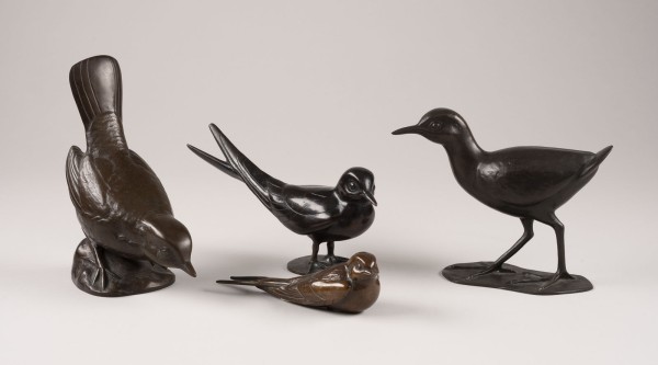 Picture KONVOLUT VON 4 BRONZE-FIGUREN 'VÖGEL'