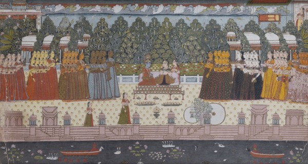 Picture EINE MOGHUL-MINIATURMALEREI MIT DARSTELLUNG VON RADHA UND KRISHNA