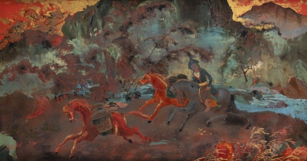 Auction <br>NGUYEN NGOC QUE (1934), REITER IN BERGLANDSCHAFT