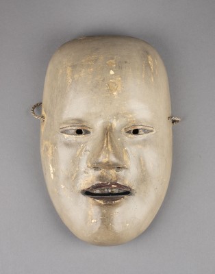 Picture EINE BEMALTE HOLZGESCHNITZTE NOH-MASKE