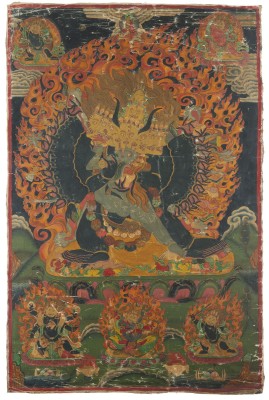 Auktion <br>EIN THANGKA DES YAMANTAKA