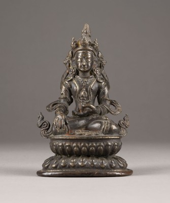 Picture EINE SITZENDE FIGUR VON AKSOBHYA AUS BRONZE