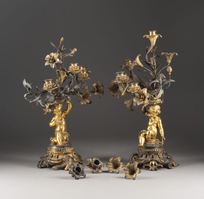 Auction 137<br>PAAR FIGÜRLICHE ROKOKO-GIRANDOLEN