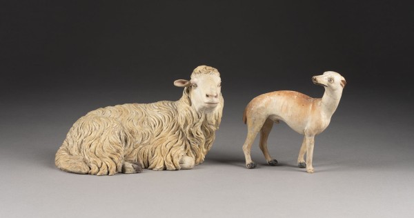Auction 137<br>KRIPPENTIERE 'LIEGENDES SCHAF' UND 'WINDHUND'