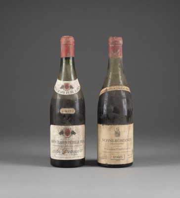 Auction 137<br>VOSNE-ROMANEE, 1945 UND BOUCHARD PERE & FILS 1937 - ZWEI HISTORISCHE WEINE