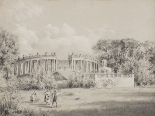 Bild KOLONNADEN IM SCHLOSSPARK VON SANSSOUCI, 1851