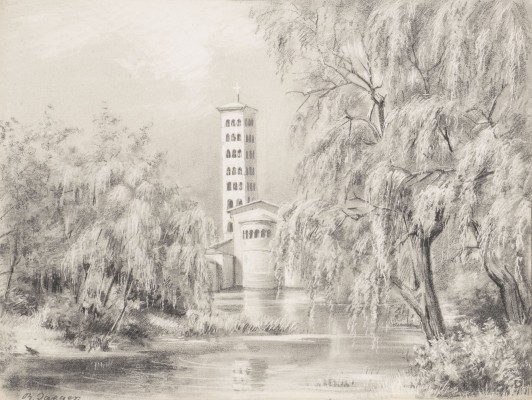 Bild FRIEDENSKIRCHE IN SANSSOUCI, POTSDAM (um 1851)