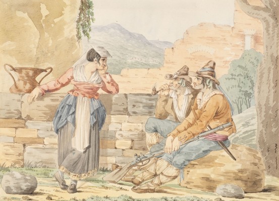 Bild ITALIENERIN MIT ZWEI BRIGANTEN, UM 1810