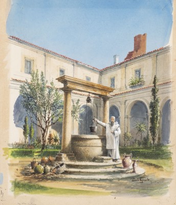Bild MÖNCH AM BRUNNEN