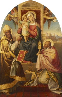 Auktion 137<br>MADONNA MIT KIND, HEILIGEN FRANZ VON SALES UND ALFONS (1860)
