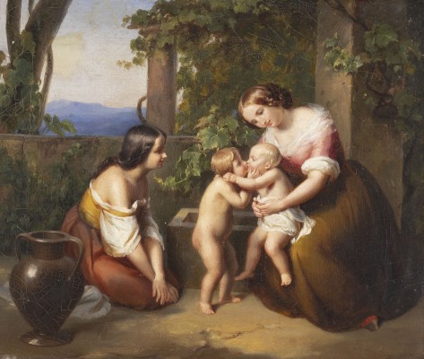 Auction 137<br>IDYLLISCHE SZENE MIT FRAUEN UND KINDERN (1851)