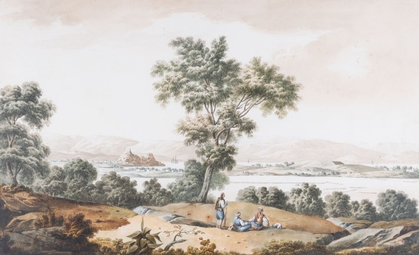 Auction 137<br>ZWEI ARBEITEN: KORFU, DIE BERGE ALBANIENS IN DER FERNE. BLICK AUF DEN CALICHIOPOLISEE, EINEN TEIL VON KORFU UND DIE ZITADELLE