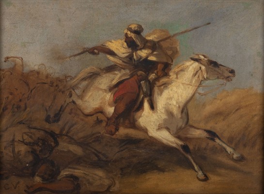 Auktion 137<br>Von Feinden verfolgter arabischer Reiter