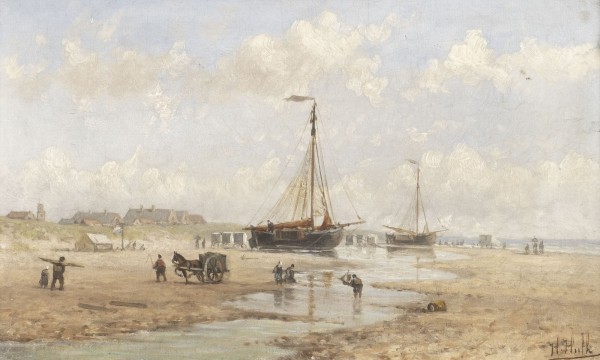 Auktion 137<br>PAAR GEMÄLDE: FISCHERBOOTE AN DER KÜSTE