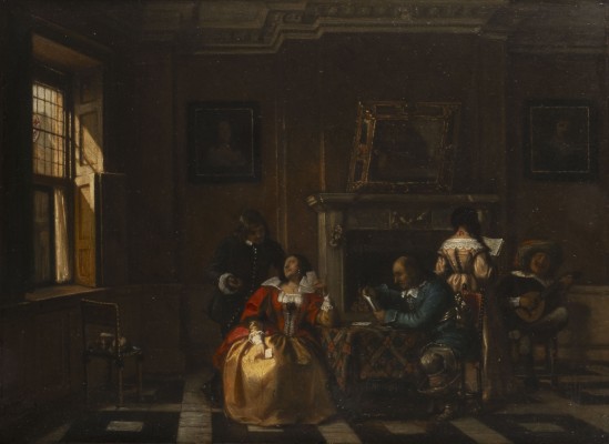 Auction 137<br>INTERIEURSZENE IN DER ART DER ALTEN MEISTER