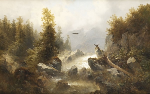 Auction 137<br>GEBIRGSLANDSCHAFT MIT REIßENDEM WILDBACH