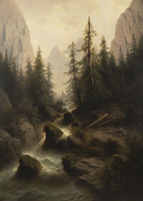 Auction 137<br>WASSERFALL IM GEBIRGE