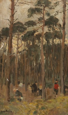 Auction 137<br>ÖLSTUDIE. PILZSAMMLER IM WALD