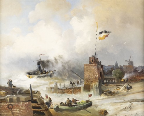 Auktion 137<br>DAMPFER IM HAFEN
