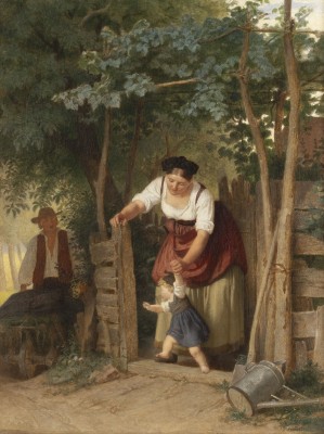 Auktion 137<br>MUTTER UND KIND AM GARTENTOR