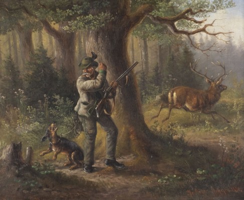 Auktion 137<br>HIRSCHJAGDSZENE (1870)