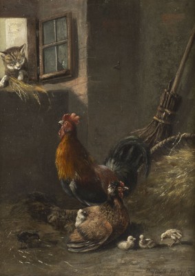 Auktion 137<br>KATZE IN HÜHNERSTALL