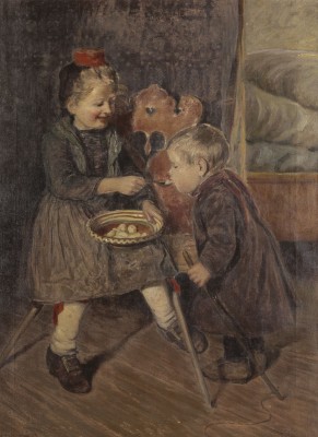 Auktion 137<br>MÄDCHEN FÜTTERT IHREN KLEINEN BRUDER (1903)