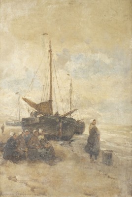 Auktion 137<br>FRAUEN, DIE AM STRAND AUF FISCHER WARTEN
