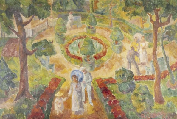 Auktion 137<br>FLANEURE IM STADTGARTEN (1924)