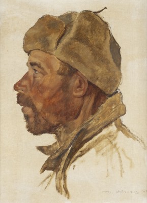 Auktion 137<br>PORTRÄT EINES MANNES, WOHL KRIEGSGEFANGENER (1942)