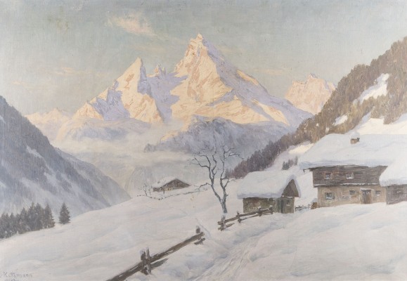 Auktion 137<br>WINTERMORGEN. WATZMAN, BERCHTESGADEN