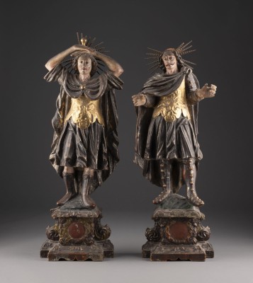 Bild PAAR STEHENDE HEILIGENFIGUREN