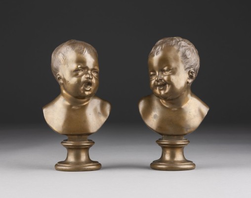 Auction 137<br>PAAR KINDERBÜSTEN NACH JEAN-ANTOINE HOUDON