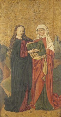 Auktion 137<br>BEGEGNUNG DER SCHWANGEREN MARIA UND ELISABETH (ALTARFLÜGELGEMÄLDE)