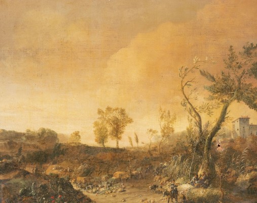 Auction 137<br>SÜDLICHE LANDSCHAFT MIT SCHAFHIRTEN