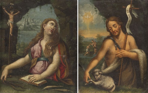 Auction 137<br>BÜSSENDE MARIA MAGDALENA / JOHANNES DER TÄUFER (AGNUS DEI)