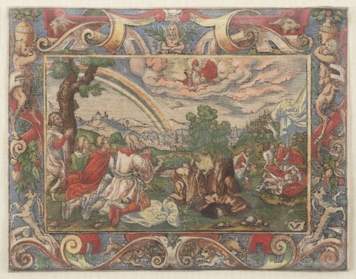 Picture BUCHILLUSTRATION MIT 'ERSCHEINUNG GOTTVATERS' UND RANDBORDÜRE
