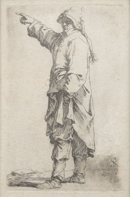 Auction 137<br>'MANN IN LANGEM GEWAND, MIT MÜTZE UND ZEIGEGESTUS' (SELBSTPORTRAIT?)