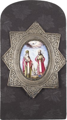 Auction 138<br>GROSSES FINIFT MIT DEN HEILIGEN JAKOB UND DIMITRIJ VON ROSTOW