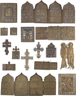 Picture 16 BRONZE-IKONEN MIT DARSTELLUNGEN CHRISTI, AUSGEWÄHLTEN HEILIGEN UND ORTHODOXEN HOCHFESTEN