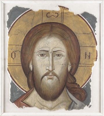 Auktion 138<br>FRESKO MIT CHRISTUS 'DAS GRIMME AUGE'