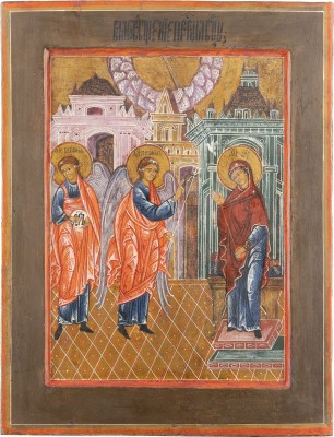 Picture GROSSFORMATIGE IKONE MIT DER VERKÜNDIGUNG DER GOTTESMUTTER AUS EINER KIRCHEN-IKONOSTASE